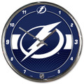 Tampa Bay Lightning Round Chrome Wall Clock