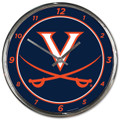 Virginia Cavaliers Round Chrome Wall Clock