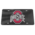 Ohio State Buckeyes Acrylic Carbon License Plate