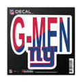 New York Giants 6" x 6" All Surface Slogan Decal