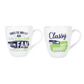 Seattle Seahawks Ceramic 2-Piece Coffee Mug Set with Gift Box