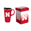 Nebraska Cornhuskers Boxed 17 oz. Travel Latte Mug
