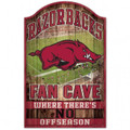 Arkansas Razorbacks 11" x 17" Fan Cave Wood Sign