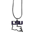 LSU Tigers State Charm Necklace