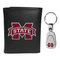 Mississippi State Bulldogs Tri-fold Wallet & Steel Key Chain