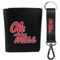 Mississippi Rebels Tri-fold Wallet & Strap Key Chain