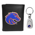 Boise State Broncos Tri-fold Wallet & Steel Key Chain