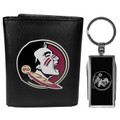 Florida State Seminoles Black Tri-fold Wallet & Multitool Key Chain