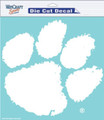 Clemson Tigers 8" x 8" Die Cut White Decal