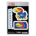 Kansas Jayhawks Die Cut Team Decal - 3 Pack