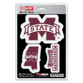 Mississippi State Bulldogs Die Cut Team Decal - 3 Pack