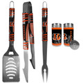 Cincinnati Bengals 3 Piece Tailgater BBQ Set and Salt and Pepper Shaker Set