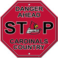 Louisville Cardinals 12" x 12" Plastic Stop Sign