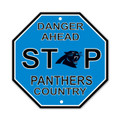 Carolina Panthers 12" x 12" Plastic Stop Sign
