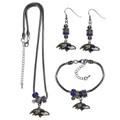 Baltimore Ravens Euro Bead Jewelry 3 Piece Set