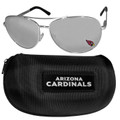 Arizona Cardinals Aviator Sunglasses and Zippered Carrying Case
