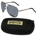 New Orleans Saints Aviator Sunglasses and Zippered Carrying Case