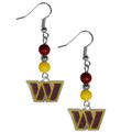 Washington Commanders Fan Bead Dangle Earrings