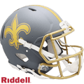 New Orleans Saints Riddell Authentic Full Size Speed Slate Football Helmet