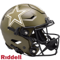 Dallas Cowboys Riddell Authentic Full Size SpeedFlex Salute To Service Football Helmet