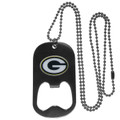 Green Bay Packers Bottle Opener Tag Necklace