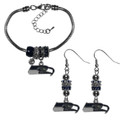 Seattle Seahawks Euro Bead Earrings & Bracelet Set
