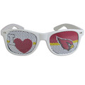 Arizona Cardinals White I Heart Game Day Shades
