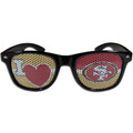 San Francisco 49ers Black I Heart Game Day Shades