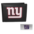 New York Giants Leather Bi-fold Wallet & Money Clip