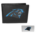 Carolina Panthers Leather Bi-fold Wallet & Money Clip