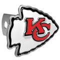 Kansas City Chiefs Large Hitch Cover Class II and Class III Metal Plugs