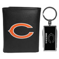 Chicago Bears Black Tri-fold Wallet & Multitool Key Chain