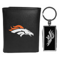 Denver Broncos Black Tri-fold Wallet & Multitool Key Chain