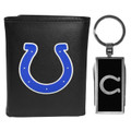 Indianapolis Colts Black Tri-fold Wallet & Multitool Key Chain