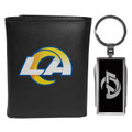 Los Angeles Rams Black Tri-fold Wallet & Multitool Key Chain