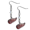 Detroit Red Wings Crystal Dangle Earrings