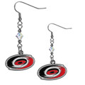 Carolina Hurricanes Crystal Dangle Earrings