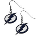 Tampa Bay Lightning Chrome Dangle Earrings
