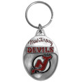 New Jersey Devils Carved Metal Key Chain