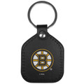Boston Bruins Leather Square Key Chain
