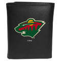 Minnesota Wild Large Logo Leather Tri-fold Wallet