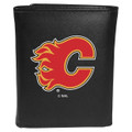 Calgary Flames Large Logo Leather Tri-fold Wallet