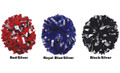 Adult Flash-Plastic with Silver Metallic Cheerleading Pom Poms