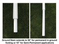 First Team 18.5' x 6.5' World Class 40 Jr. Club In-Ground Soccer Goal - Pair