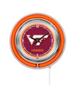Virginia Tech Hokies Neon Clock