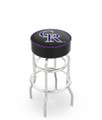 Colorado Rockies Swivel Bar Stool with Chrome Finish