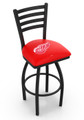 Detroit Red Wings Swivel Bar Stool with Ladder Style Back