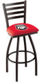 Georgia Bulldogs Swivel Bar Stool with Ladder Style Back