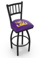 LSU Tigers Swivel Bar Stool with Jailhouse Style Back