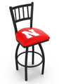 Nebraska Cornhuskers Swivel Bar Stool with Jailhouse Style Back